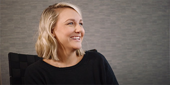 Woman smiling